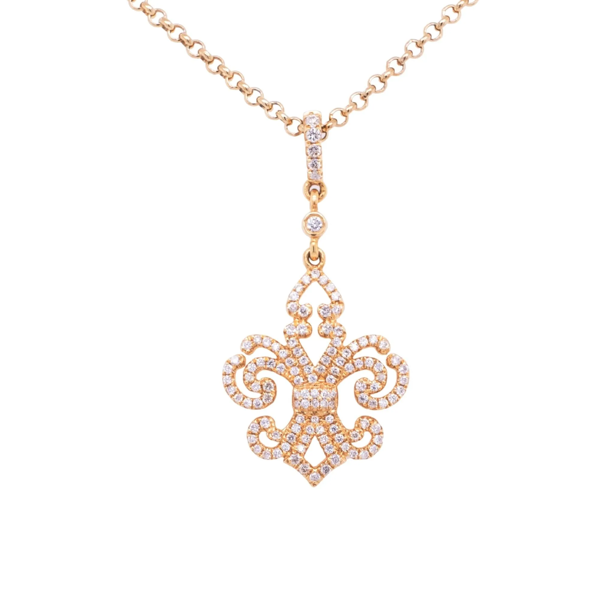 0.36 Carat Diamond Pendant in 14k Yellow Gold