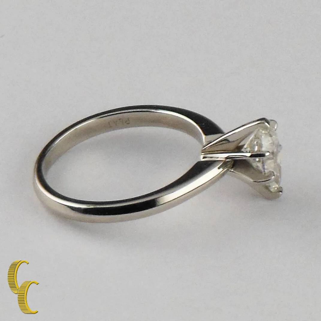 0.75 carat Pear Shaped Diamond Platinum Solitaire Engagement Ring Size 5.25