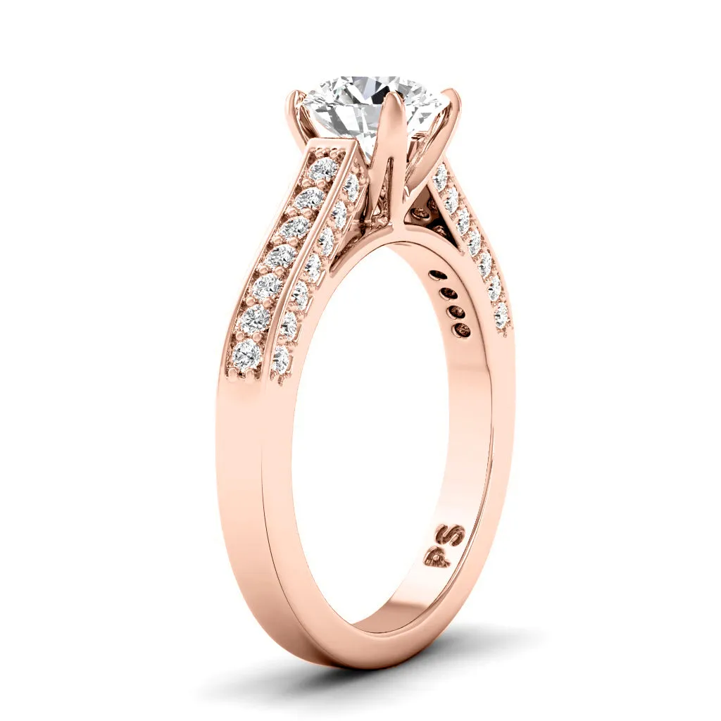 0.90-3.40 CT Round Cut Lab Grown Diamonds - Engagement Ring