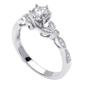 0.95ct 14K or 18K White Gold Diamond Ring