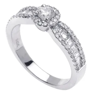 1.00ct 14K or 18K White Gold Diamond Ring