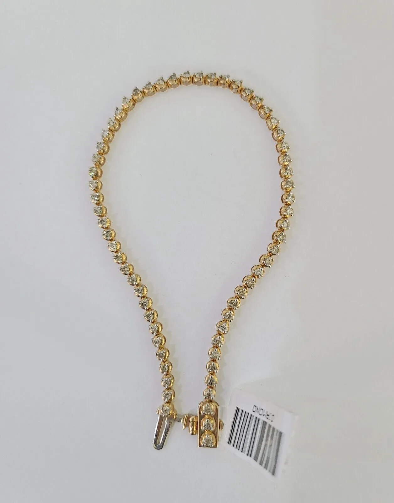 10K Rose Gold Diamond Bracelet Women Ladies 7" REAL Genuine Gold