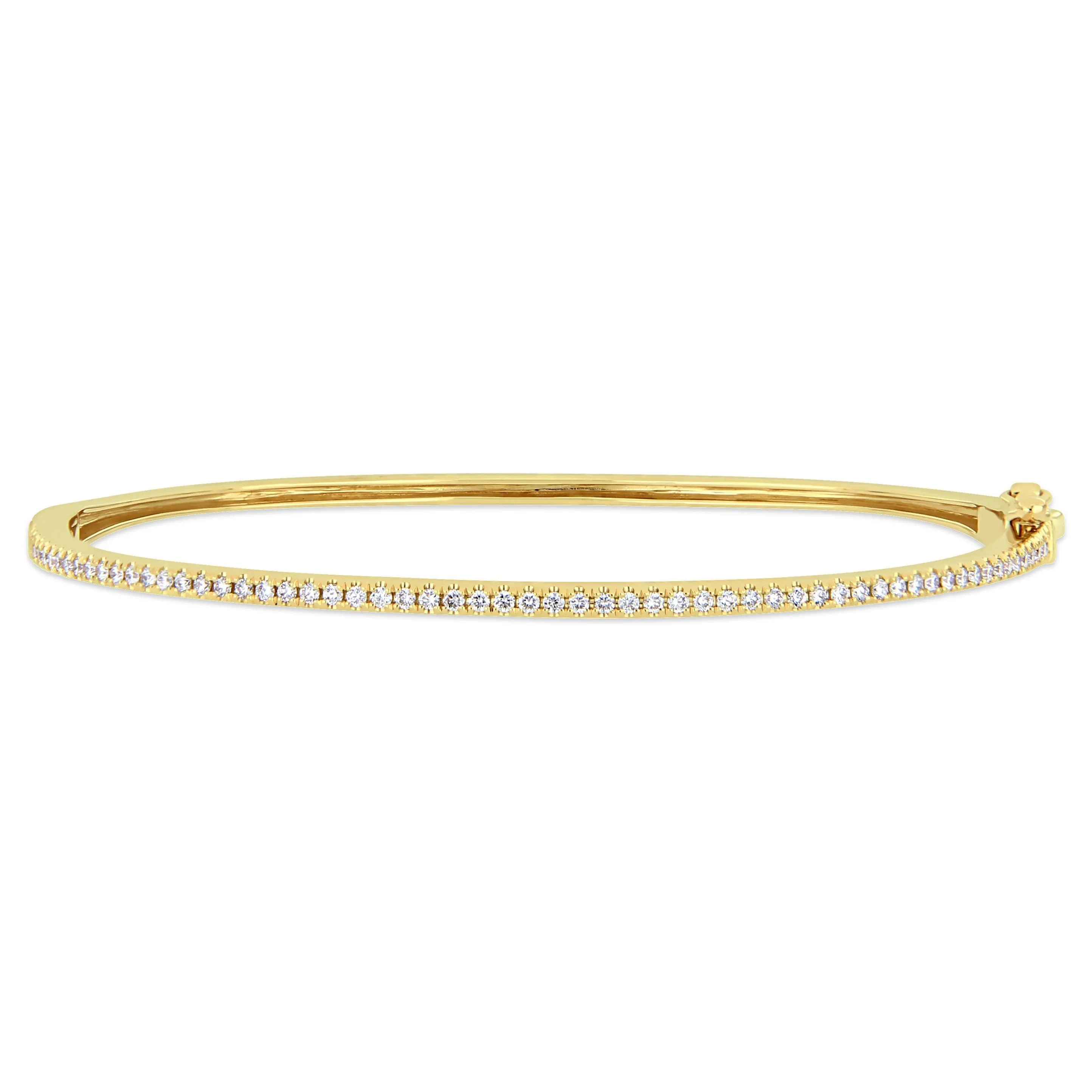 1/2 CT Diamond Bangle 14K Gold