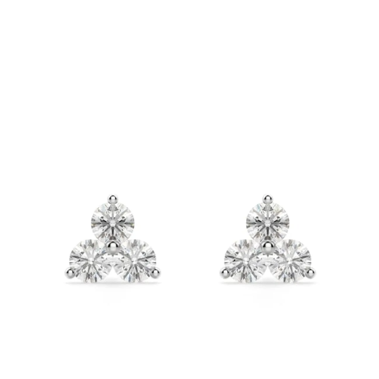 1.23CT DIAMOND CLUSTER STUDS