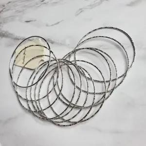12pc Bracelets Sliver