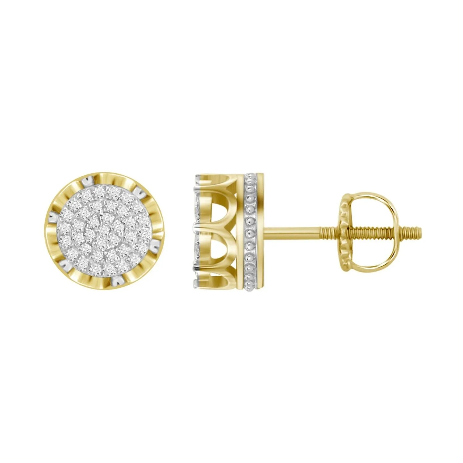 1/4ctw Diamond Cluster Stud Earrings