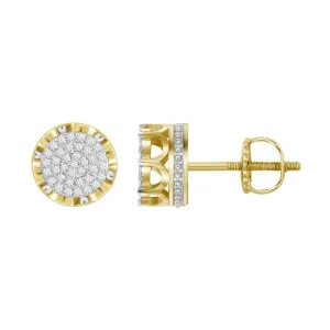 1/4ctw Diamond Cluster Stud Earrings
