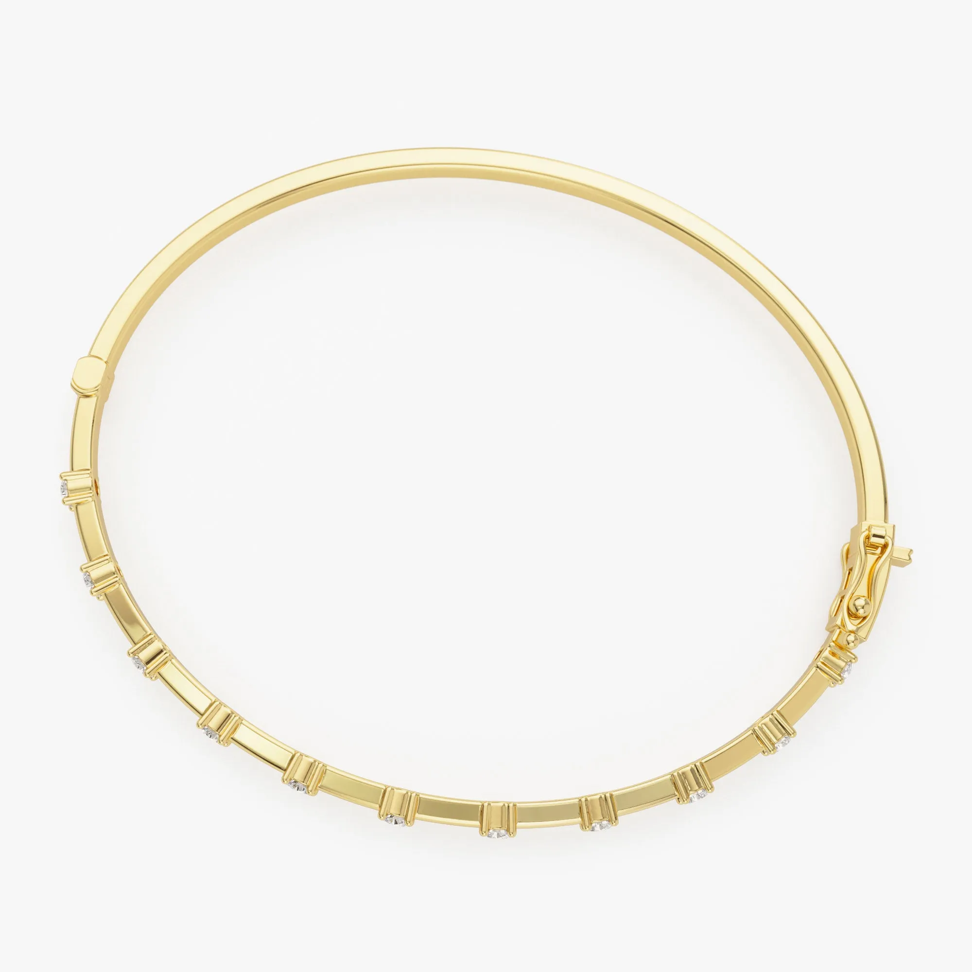 14k 0.50 ctw Diamond Bar Bangle Bracelet