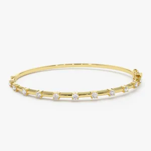 14k 0.50 ctw Diamond Bar Bangle Bracelet