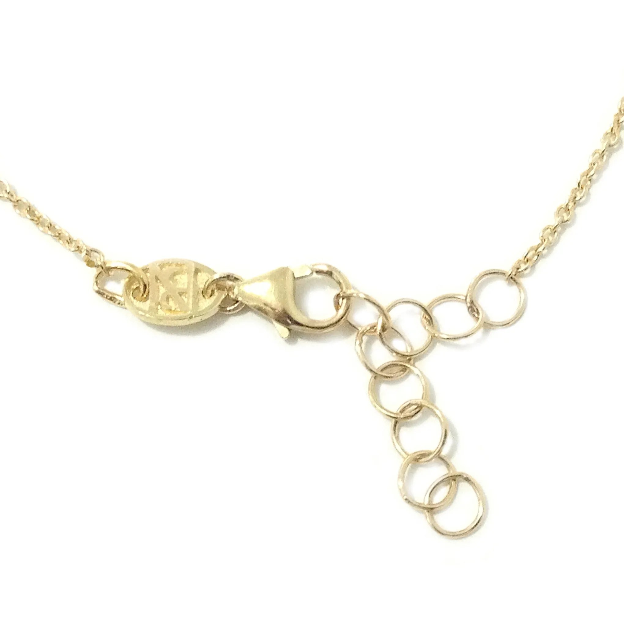 14K Gold 7 Diamond Fringed Finger Bracelet