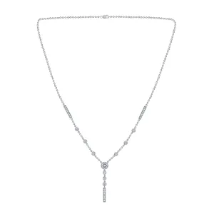 14K Gold & 1/2 carat TCW Lab-Grown Diamond Drop Necklace