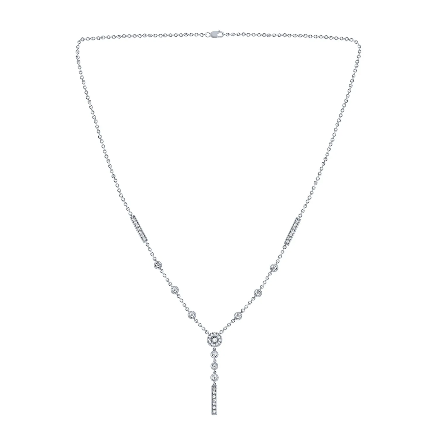 14K Gold & 1/2 carat TCW Lab-Grown Diamond Drop Necklace