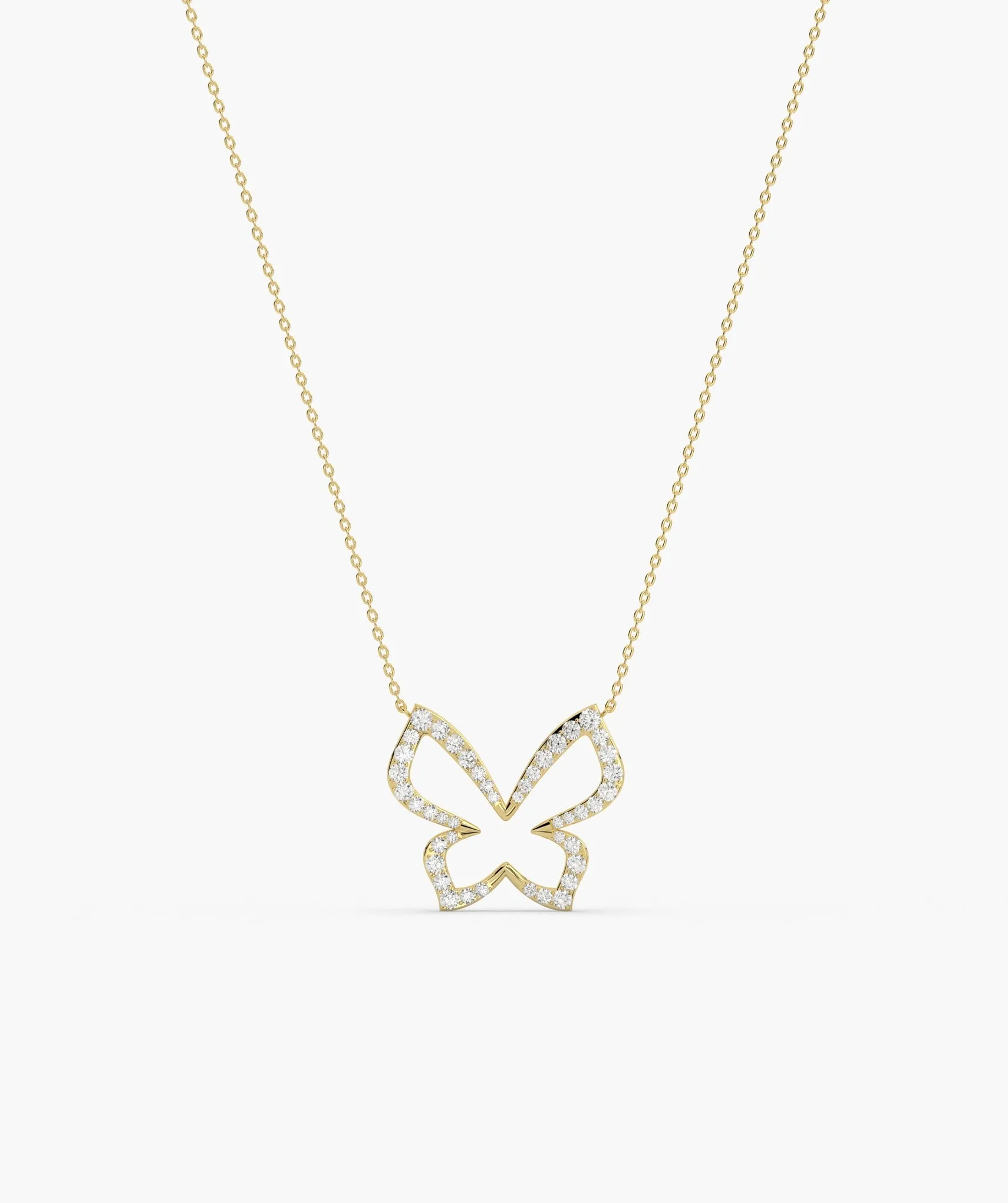 14K Gold Butterfly Brilliance Necklace
