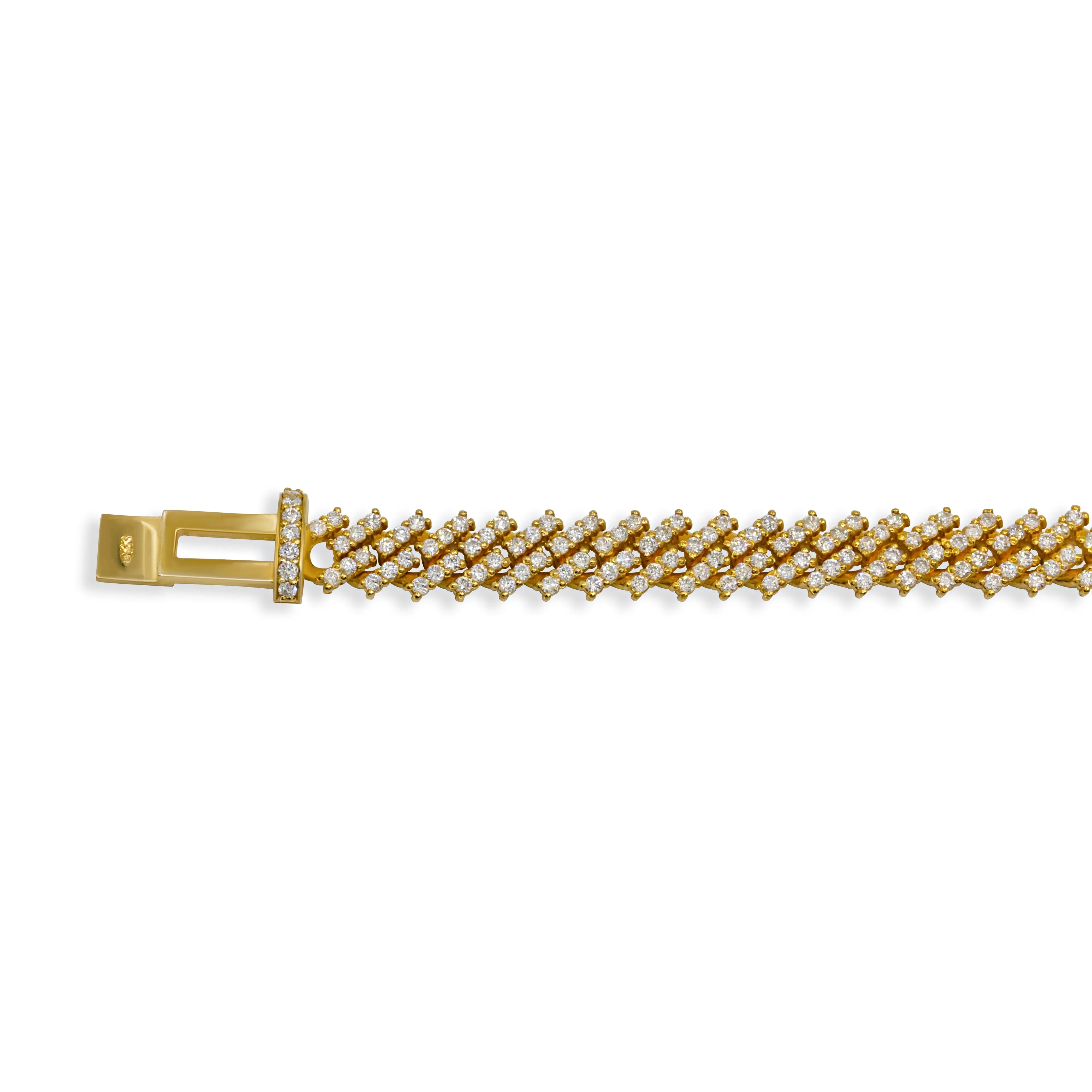 14k Gold Diamond Cuban Bracelet 5 Ctw 7mm