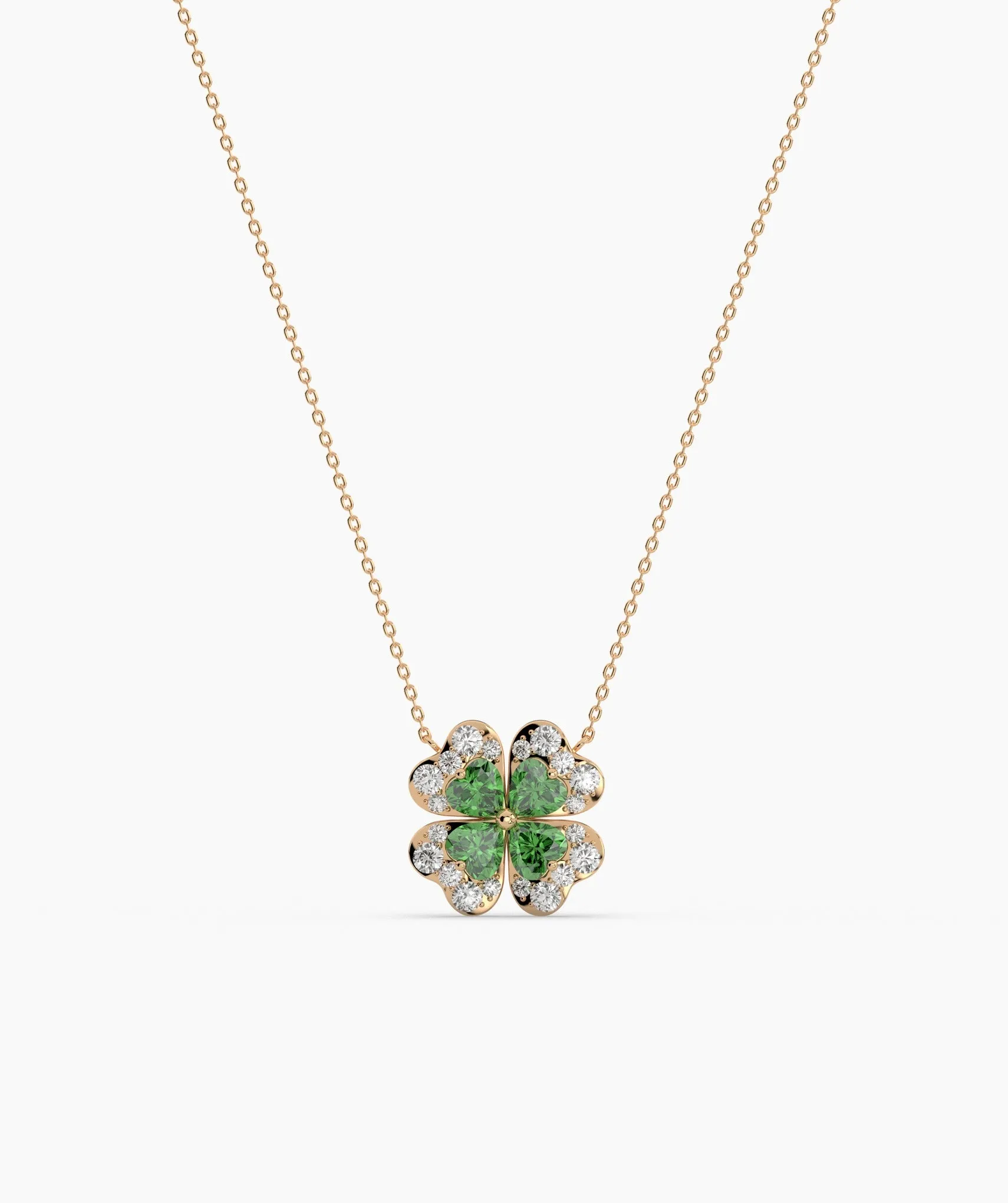 14K Gold Four-Leaf Pendant