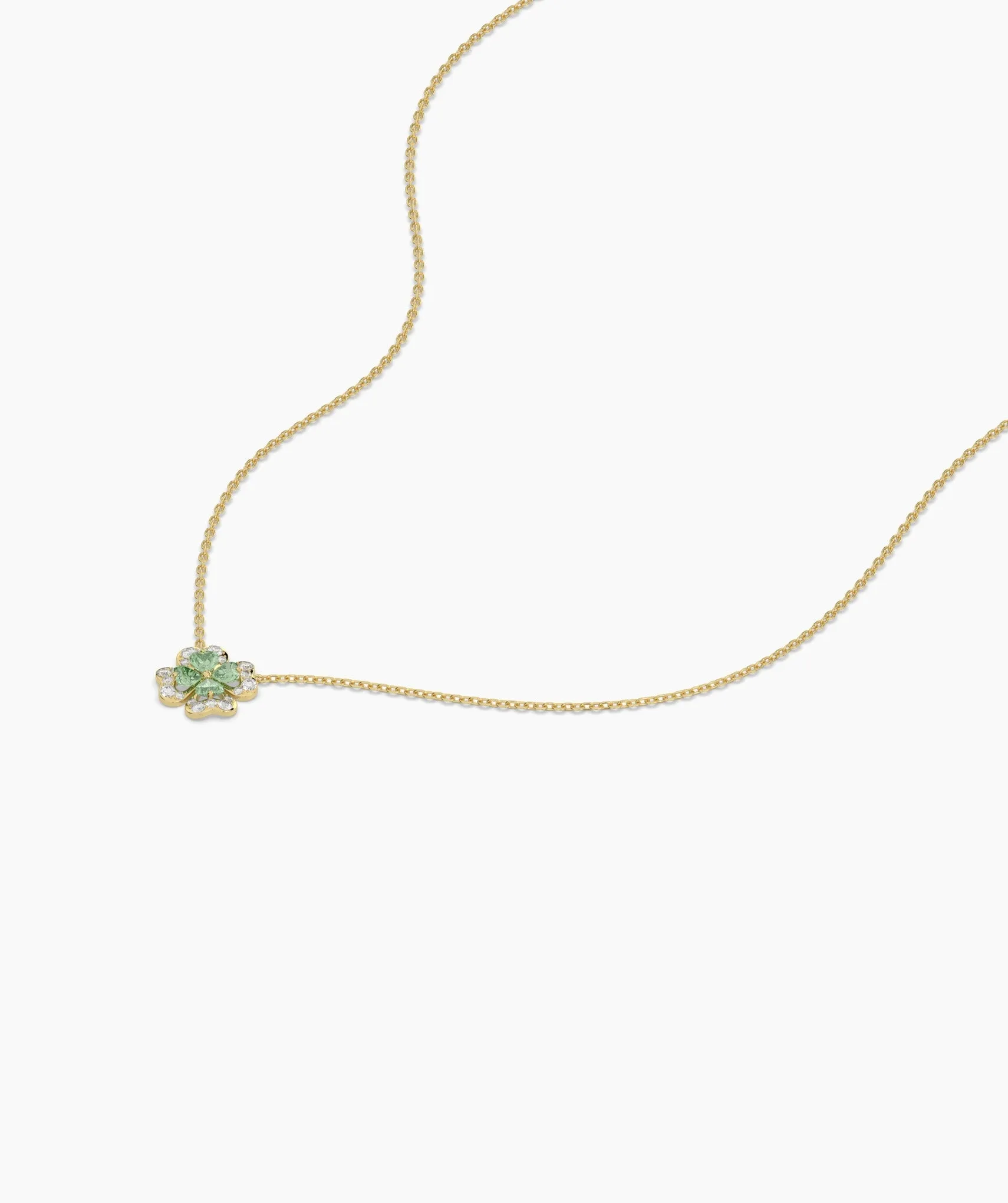 14K Gold Four-Leaf Pendant