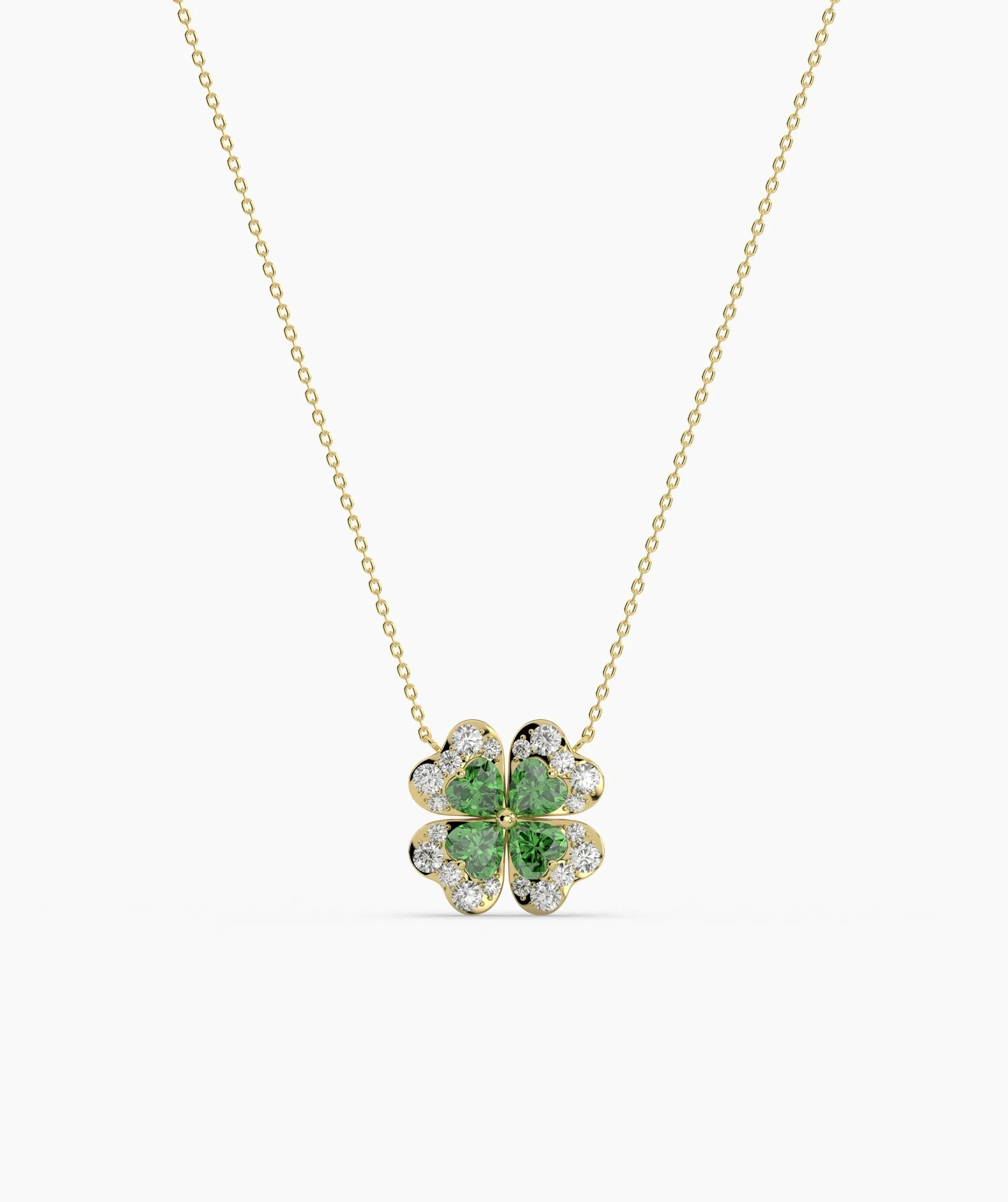 14K Gold Four-Leaf Pendant