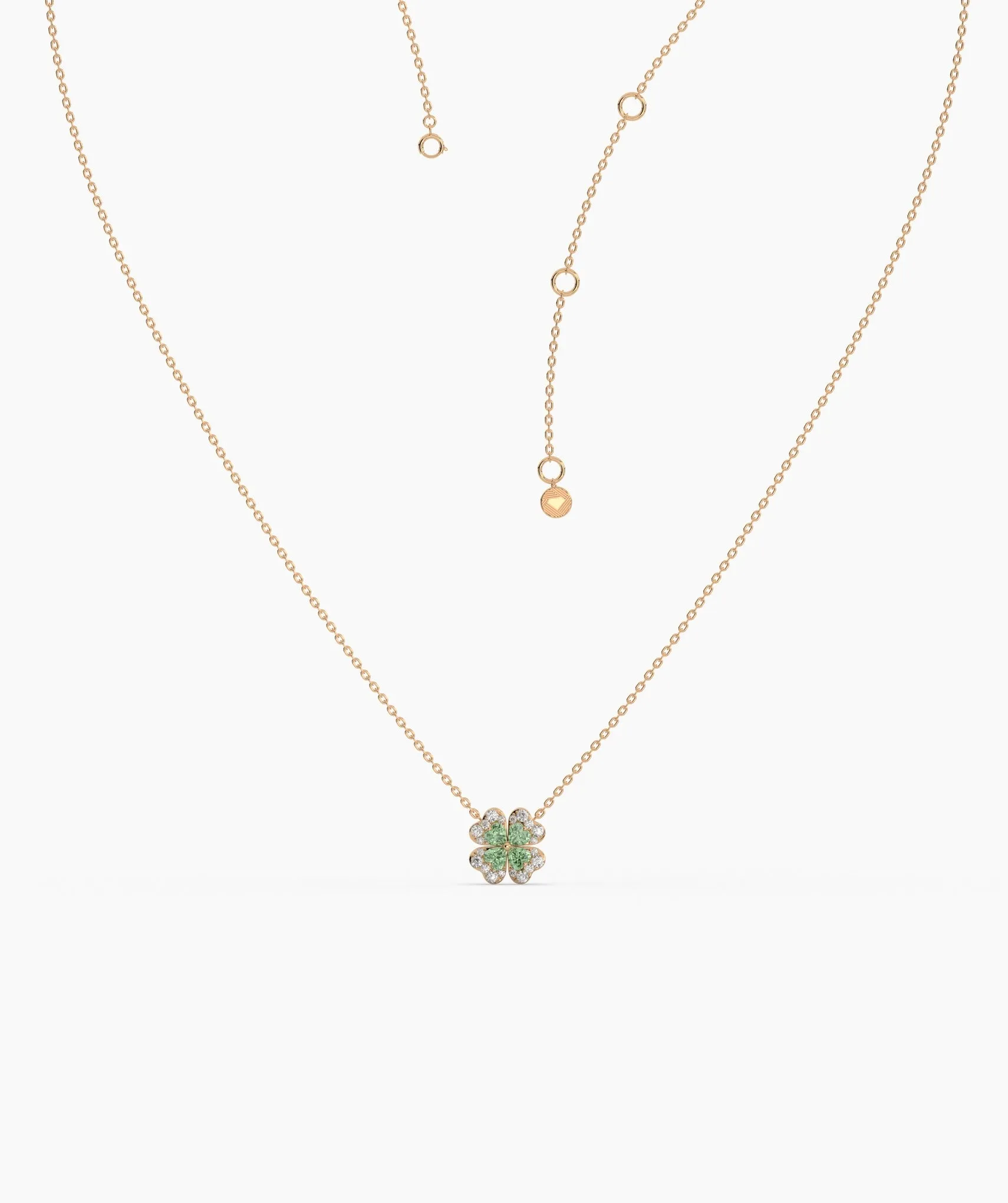 14K Gold Four-Leaf Pendant