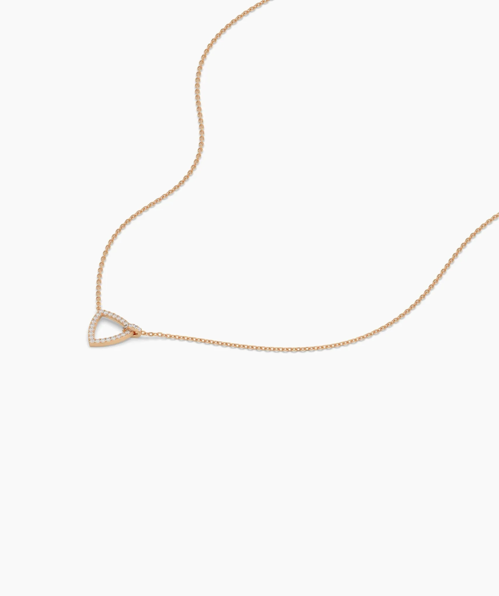 14K Gold Geometric Diamond Pendant