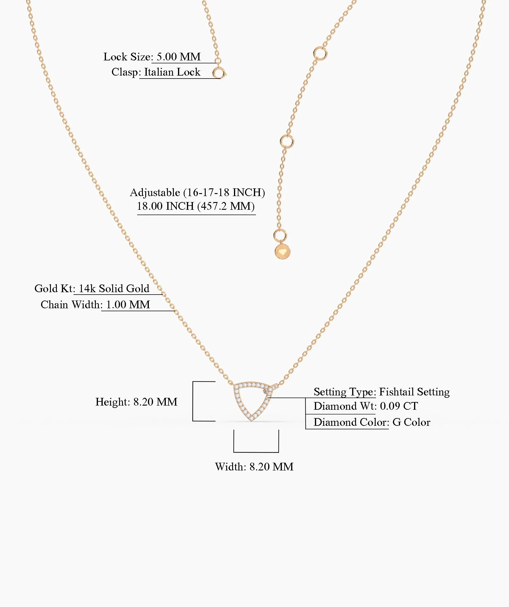 14K Gold Geometric Diamond Pendant