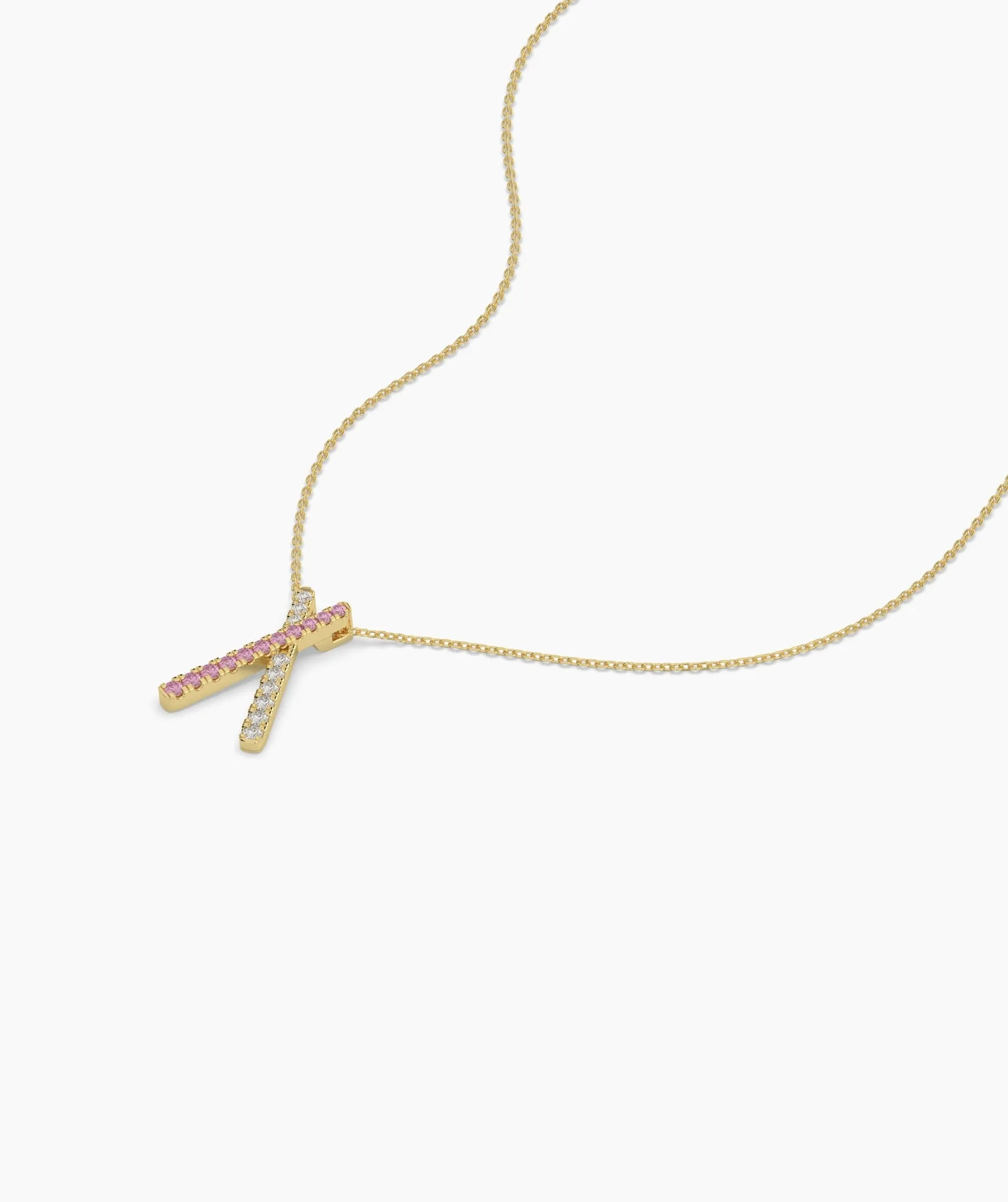14K Gold "X" Necklace