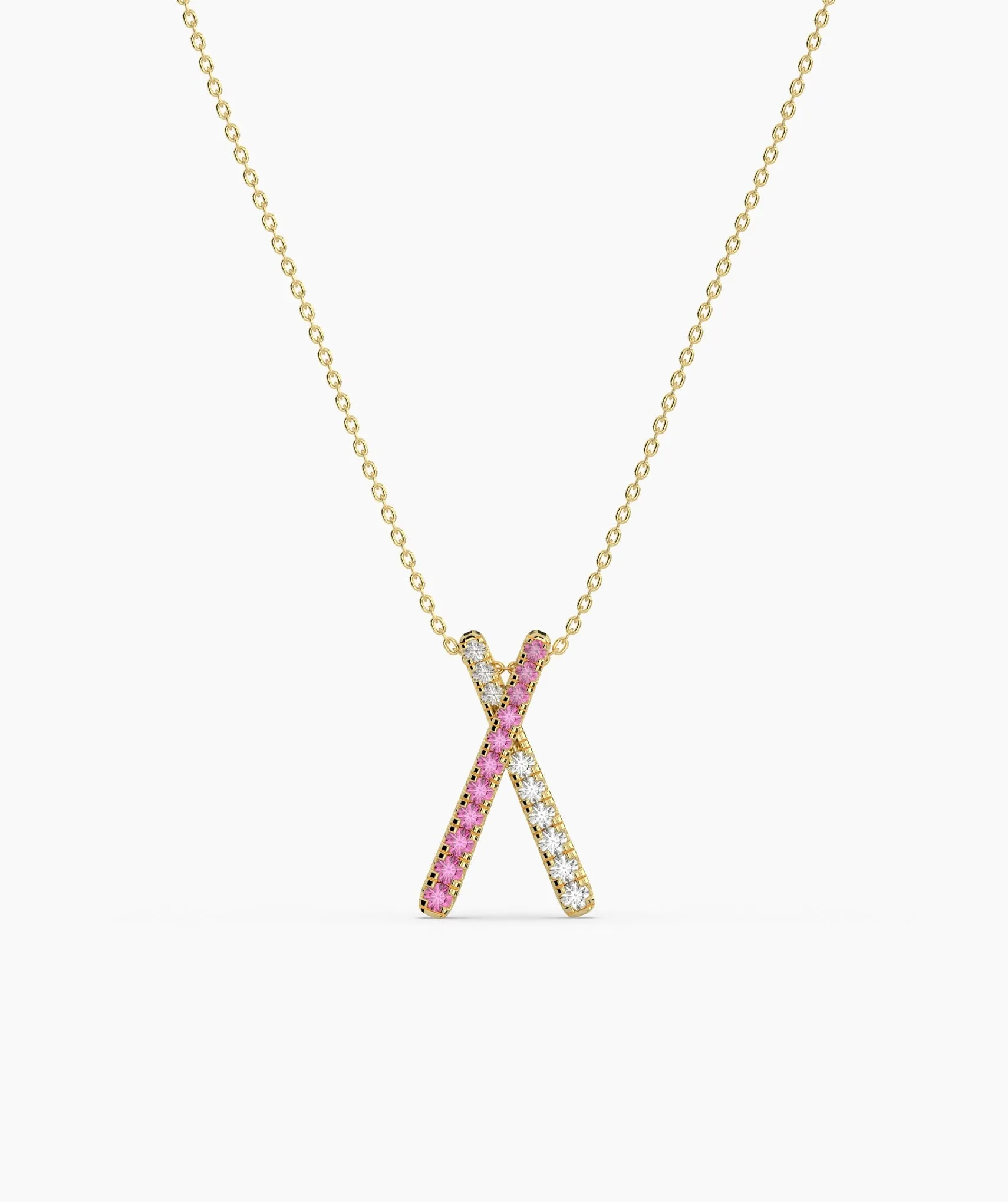 14K Gold "X" Necklace