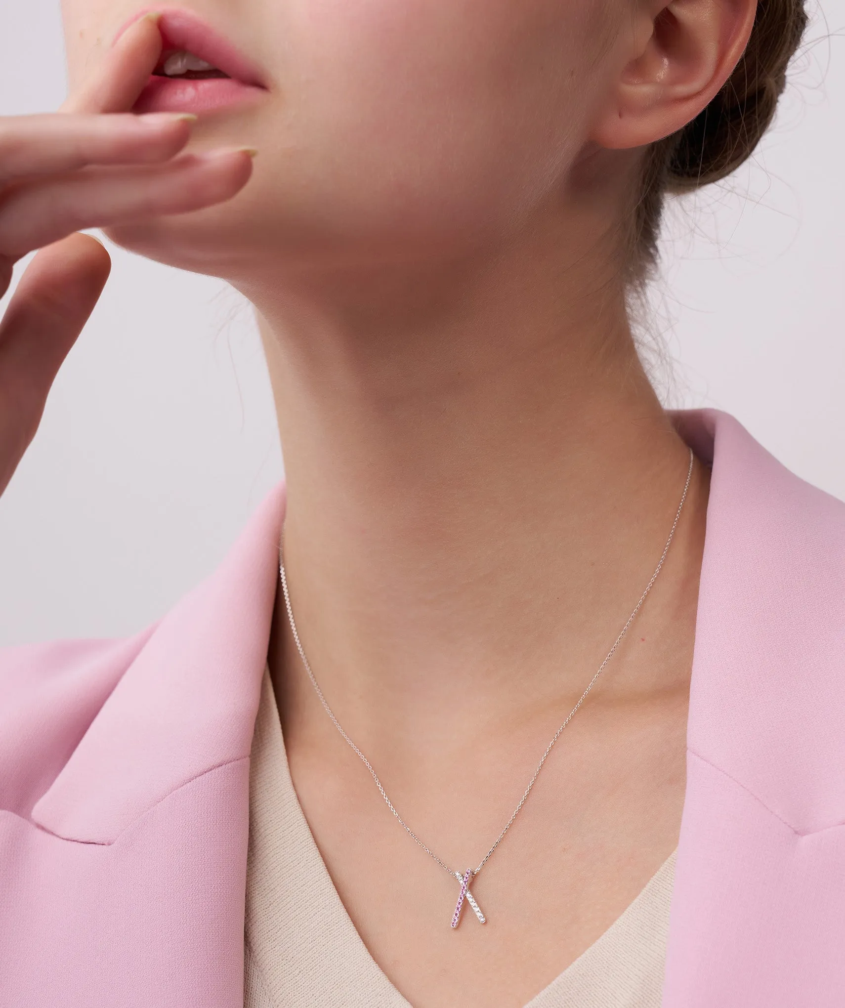 14K Gold "X" Necklace