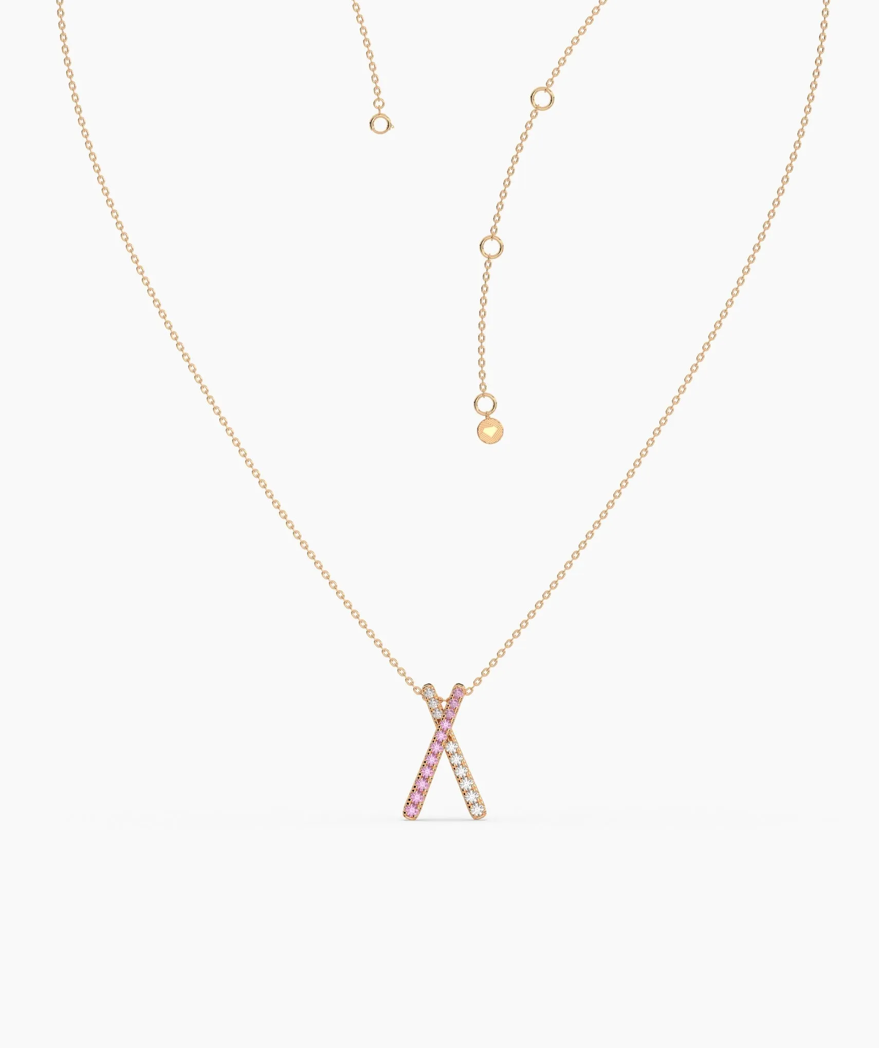 14K Gold "X" Necklace