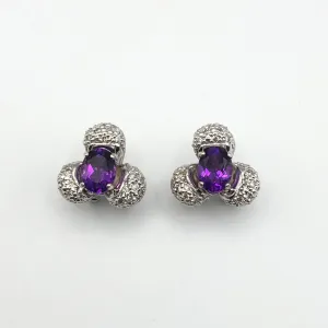 14K Gold with amethyst & diamonds