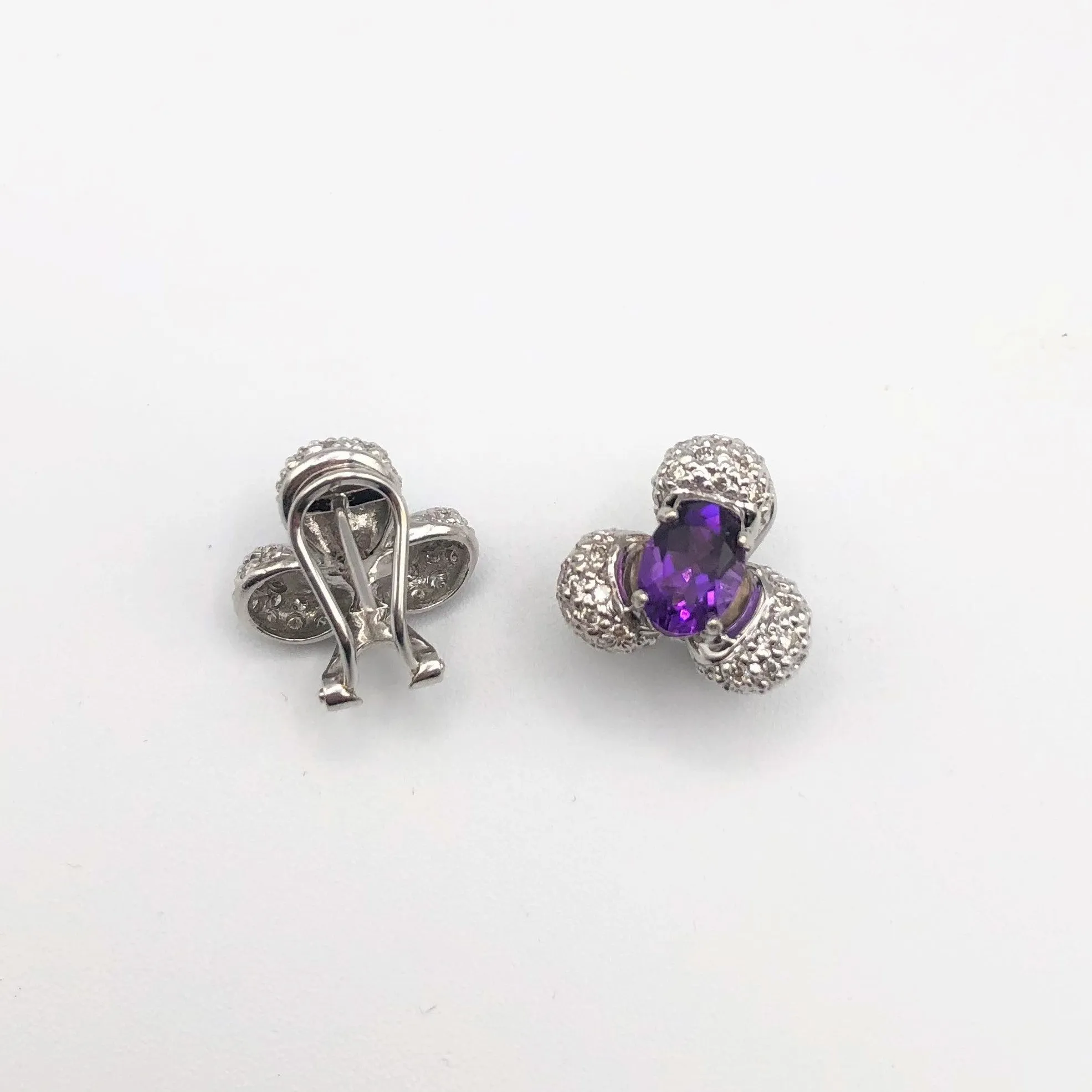 14K Gold with amethyst & diamonds