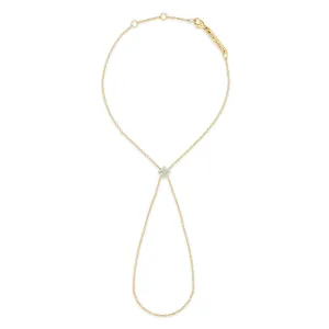 14k Prong Diamond Quad Hand Chain