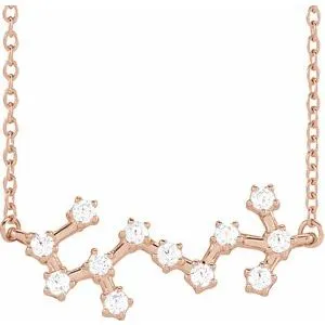 14K Rose 1/4 CTW Natural Diamond Scorpio 16-18" Necklace