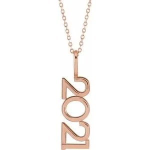 14K Rose 2021 Year 16-18" Necklace