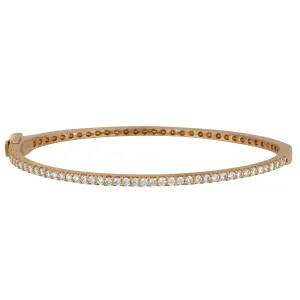 14k Rose Gold 1 ROW 42D=1.10TW GH/SI BNGL