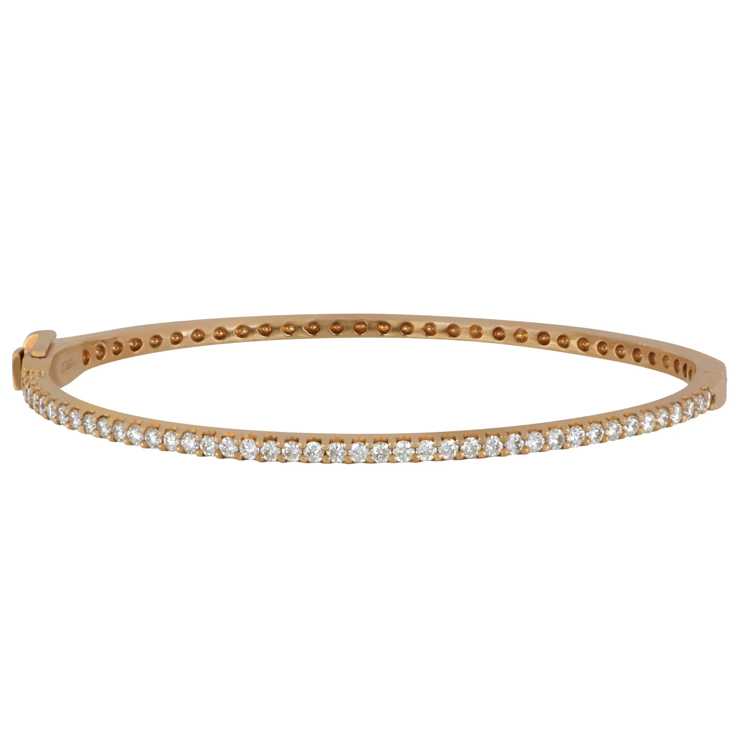 14k Rose Gold 1 ROW 42D=1.10TW GH/SI BNGL