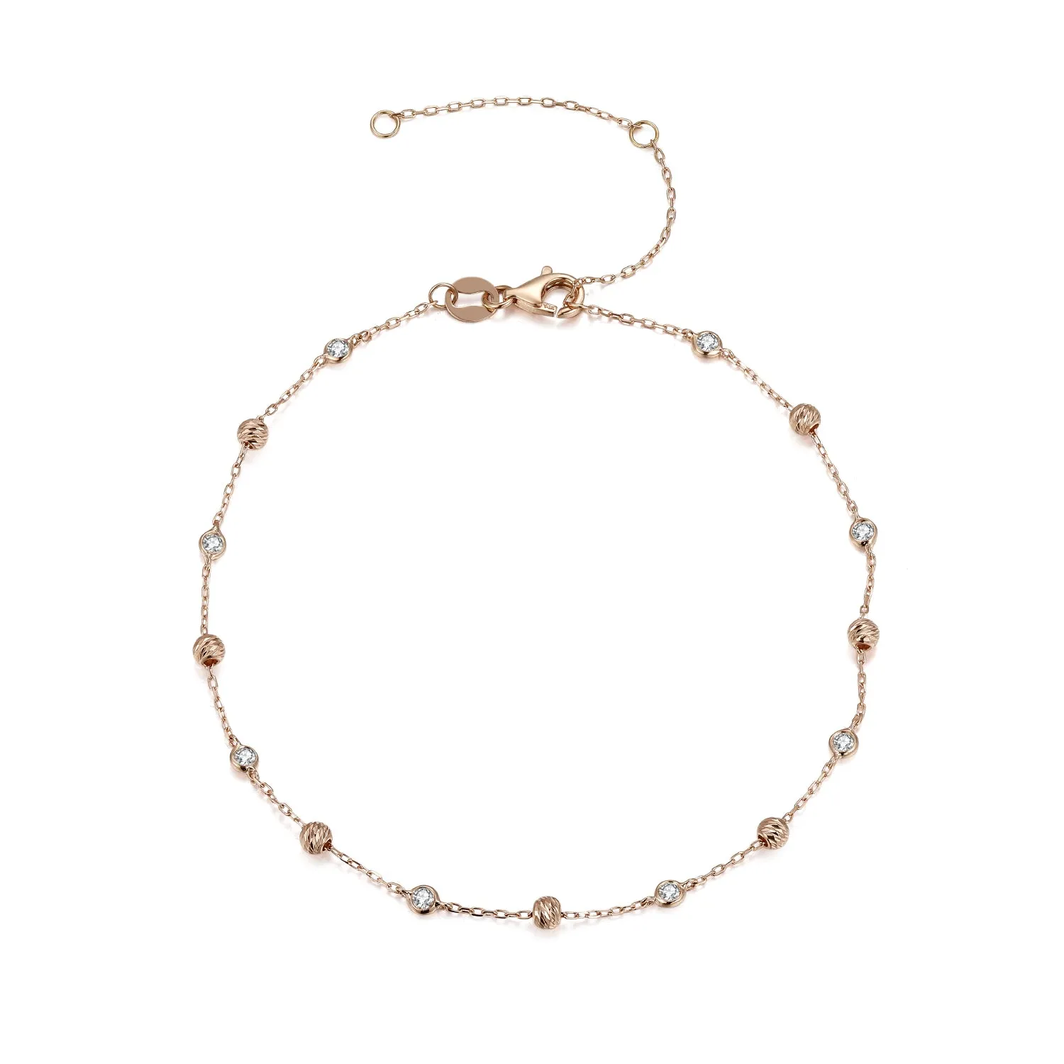 14K Solid Gold Bracelet Exclusively Handcrafted 0.219 Carat Natural Diamond (H-F Color, VS1-VS2 Clarity)
