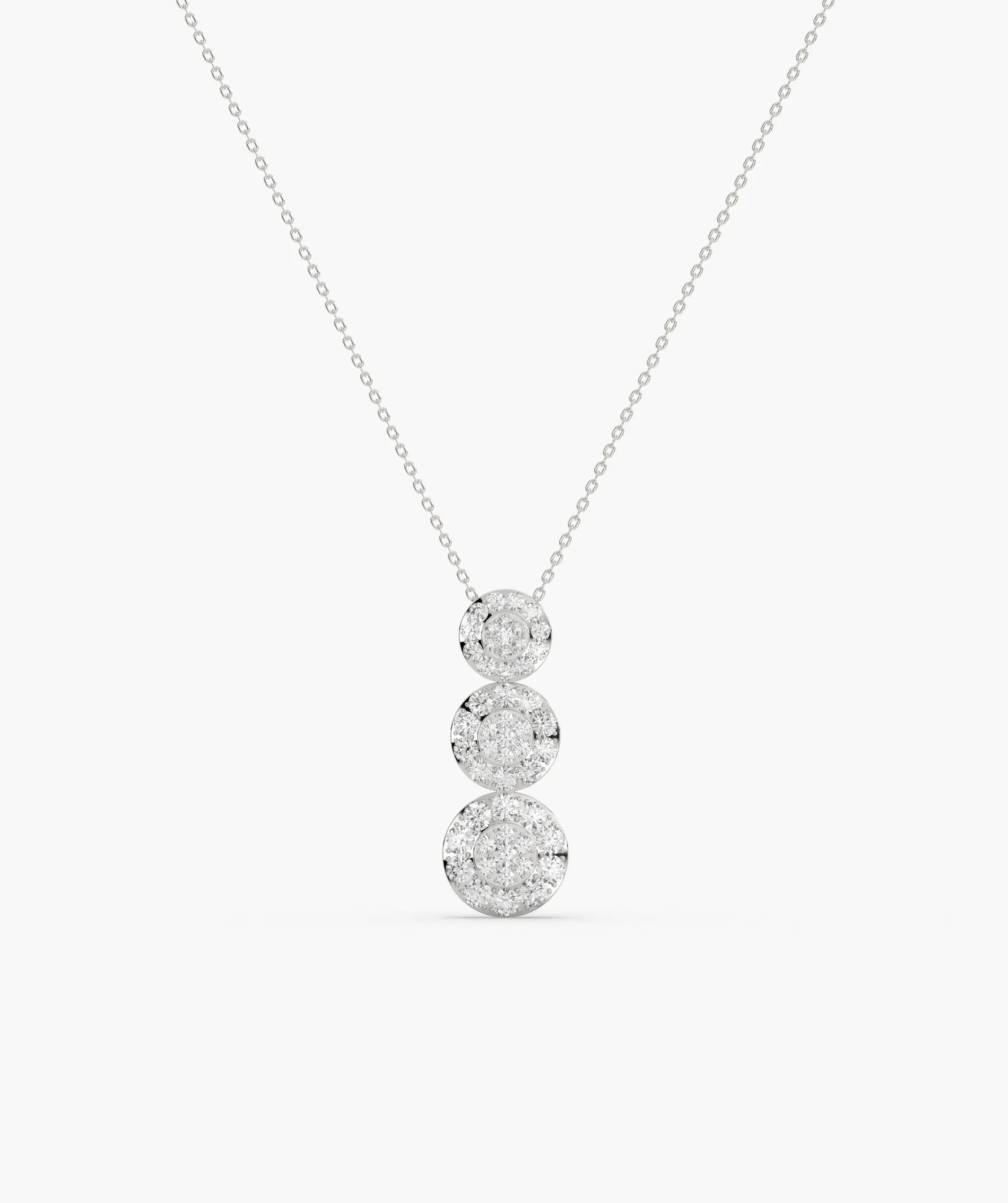 14K Triple Glamour Circle Necklace