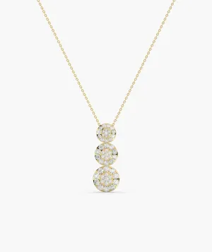 14K Triple Glamour Circle Necklace