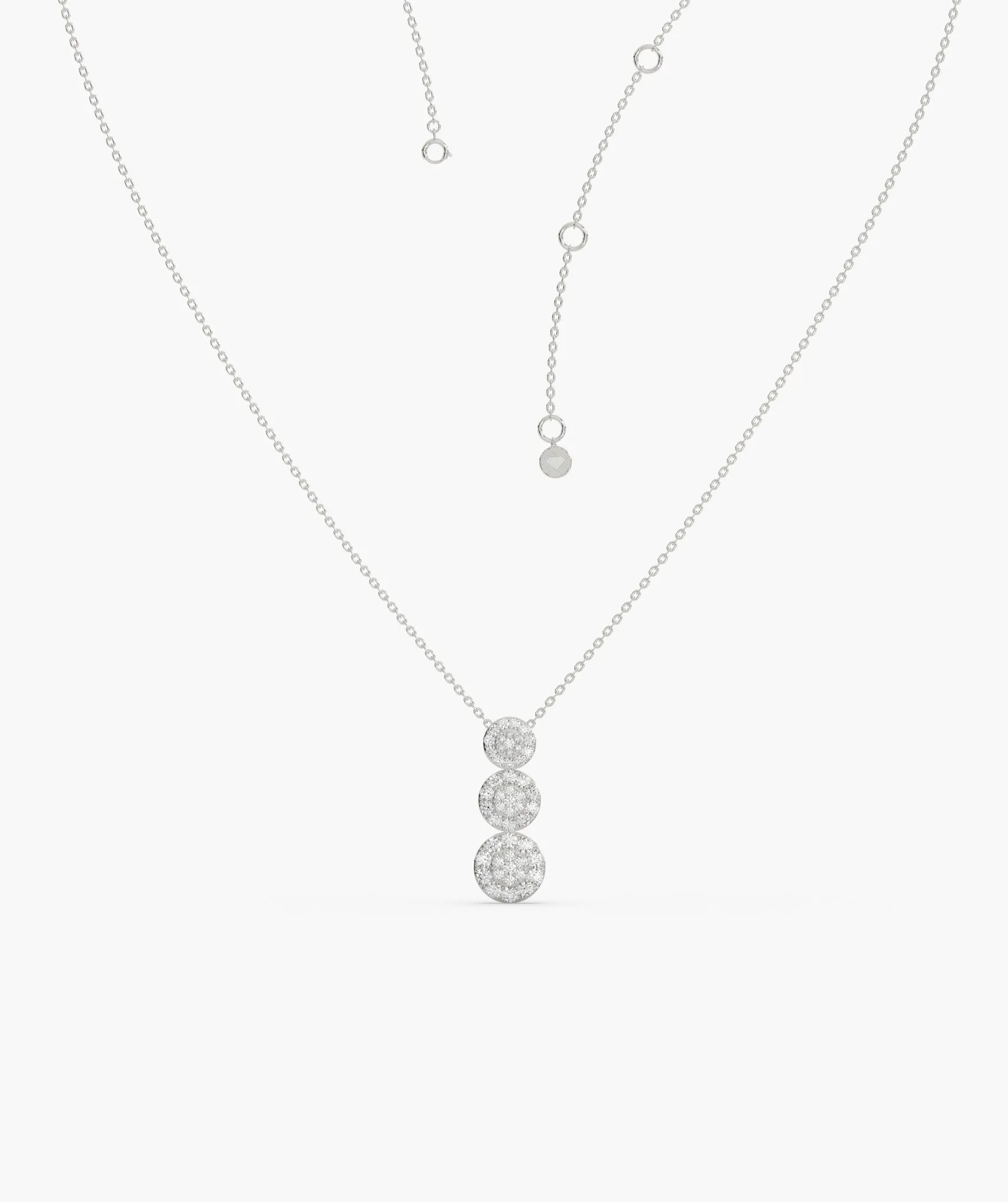 14K Triple Glamour Circle Necklace