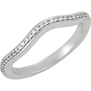 14K White Band Mounting