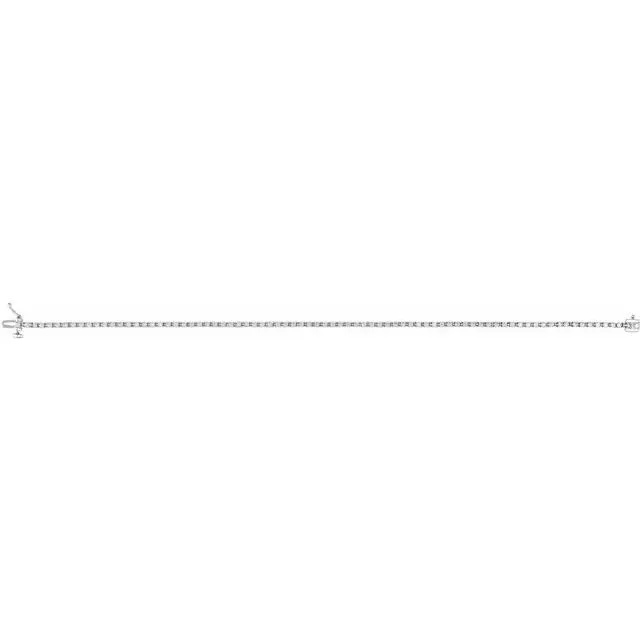 14K White Gold 1 CTW Natural Diamond Line 7 1/4" Bracelet