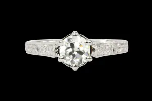 14K White Gold .72 CT Diamond Engagement Ring