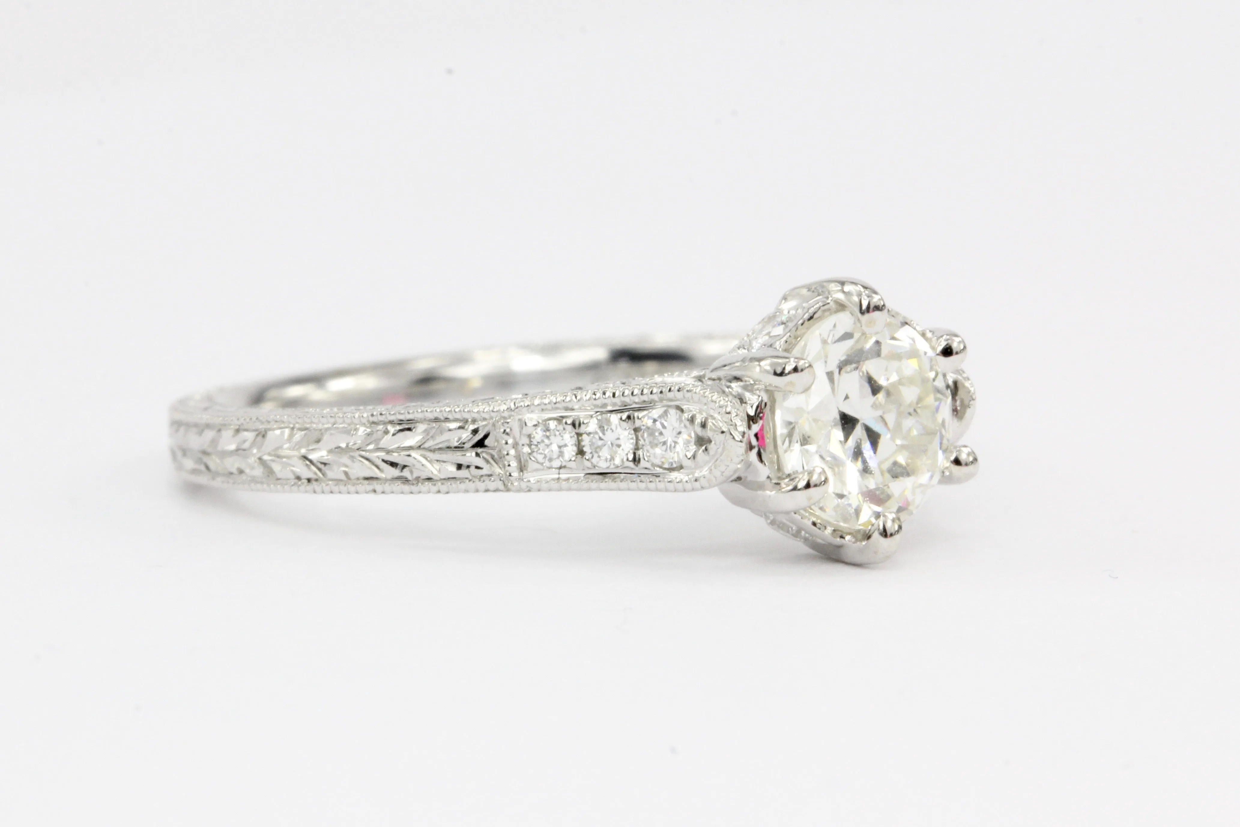 14K White Gold .72 CT Diamond Engagement Ring