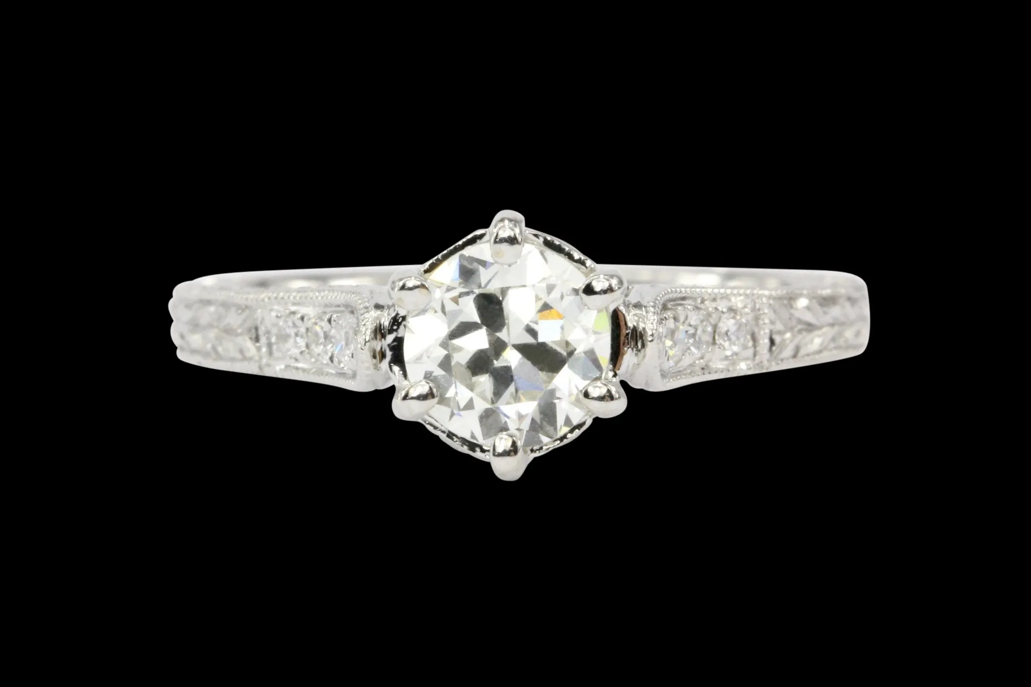 14K White Gold .72 CT Diamond Engagement Ring