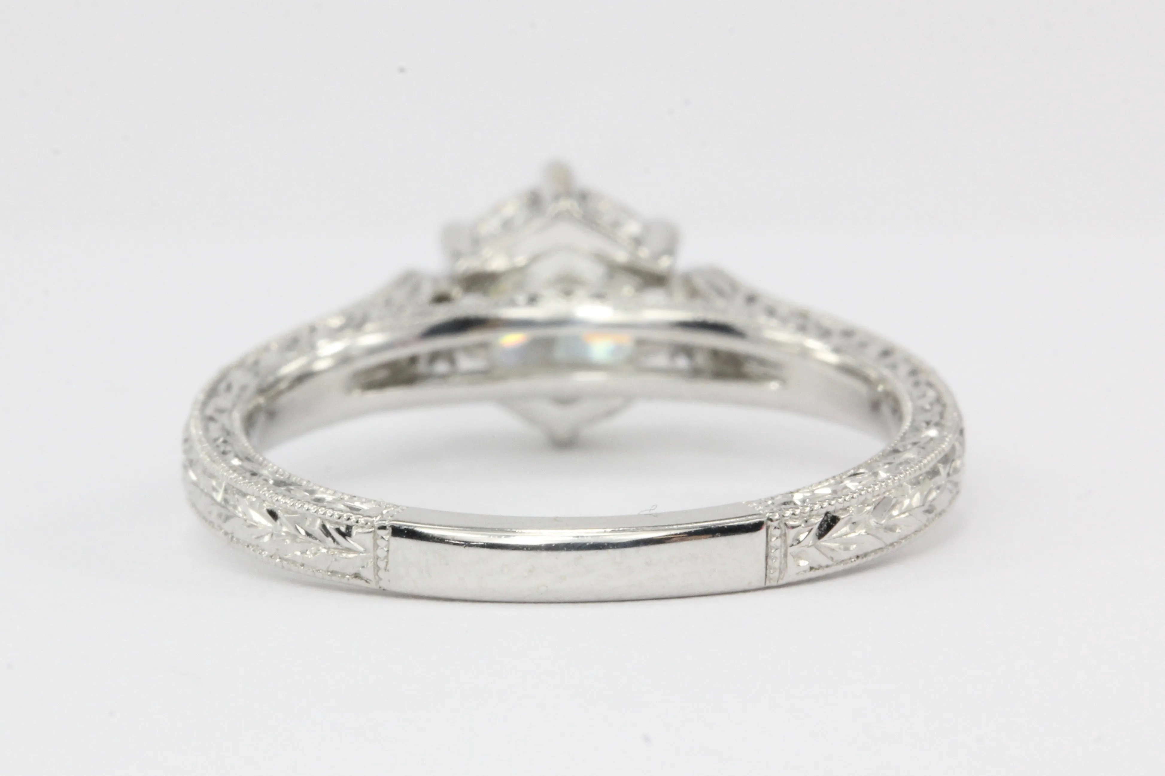 14K White Gold .72 CT Diamond Engagement Ring