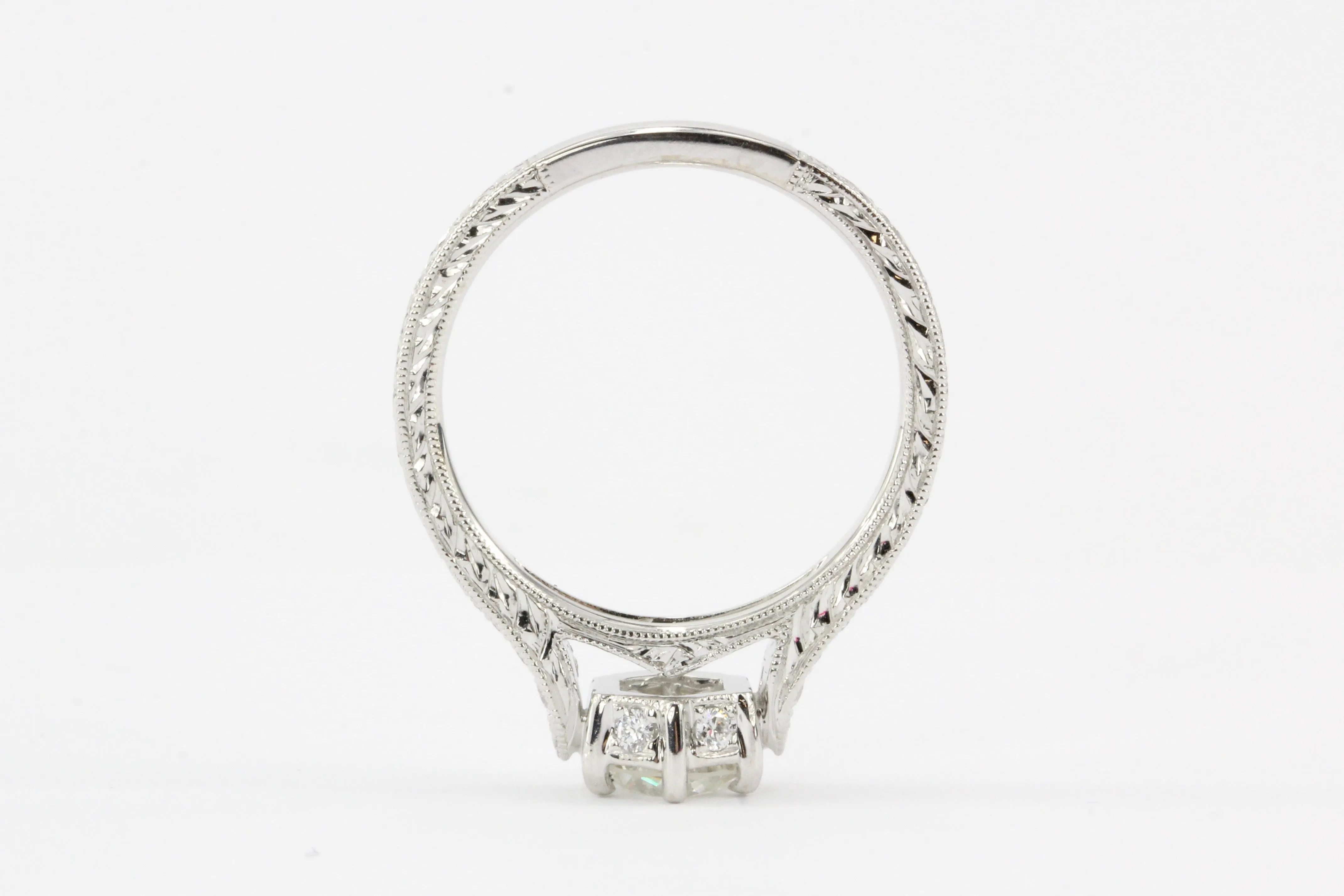 14K White Gold .72 CT Diamond Engagement Ring