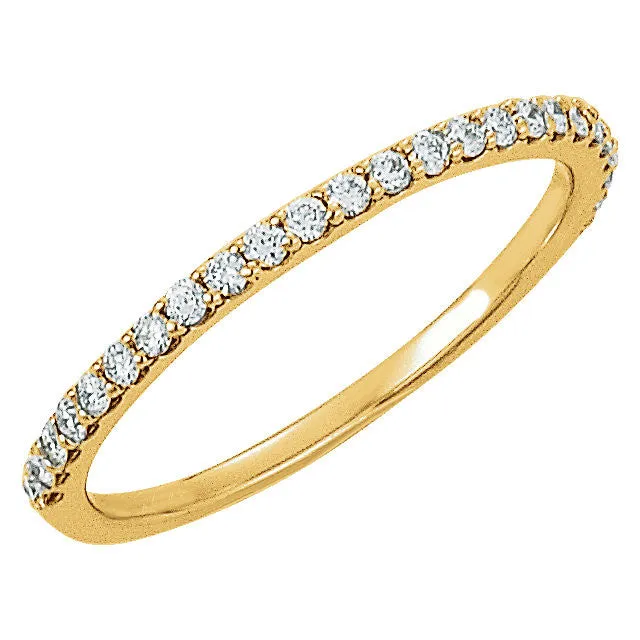 14k Yellow Gold 1/4 CTW Diamond Band, Size 7