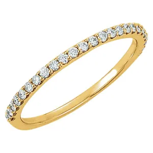 14k Yellow Gold 1/4 CTW Diamond Band, Size 7