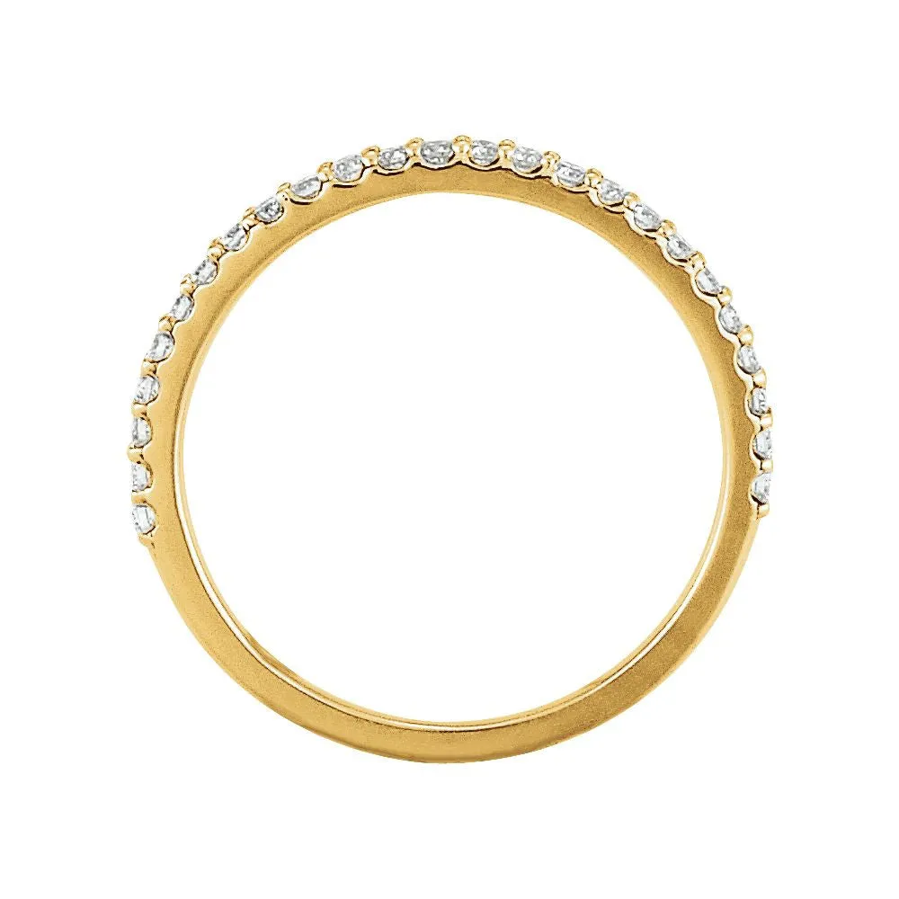 14k Yellow Gold 1/4 CTW Diamond Band, Size 7