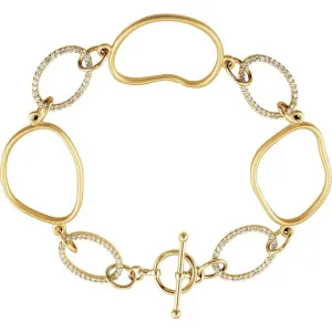 14K Yellow Gold 5/8 CTW Diamond Open Silhouette Bracelet